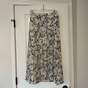 Chaps chiffon Yellow and Purple Maxi Skirt